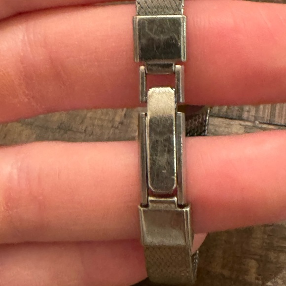 Vintage White Gold & Stainless Andre Cheval Ladies 28 Diamond Face Ladies Watch - Picture 10 of 10